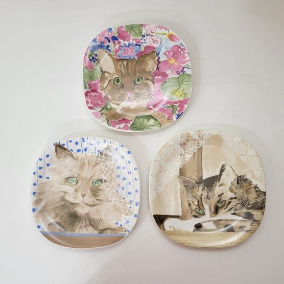 Zrike Minou-ettes by C. Pradelie Cat Design Plates Set of Three - Picture 6 of 6